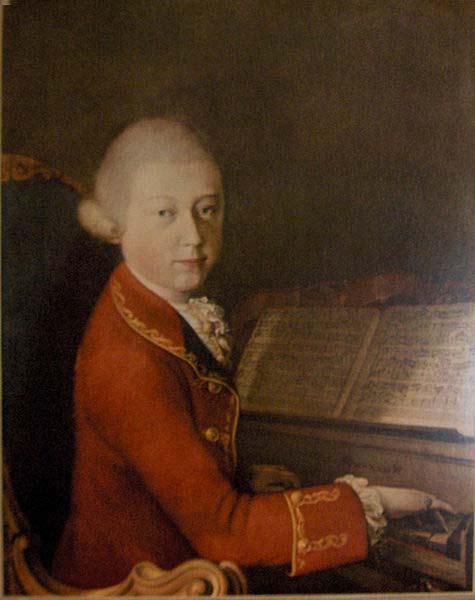 unknow artist Photograph of the portrait Wolfang Amadeus Mozart in Verona by Saverio dalla Rosa oil painting image